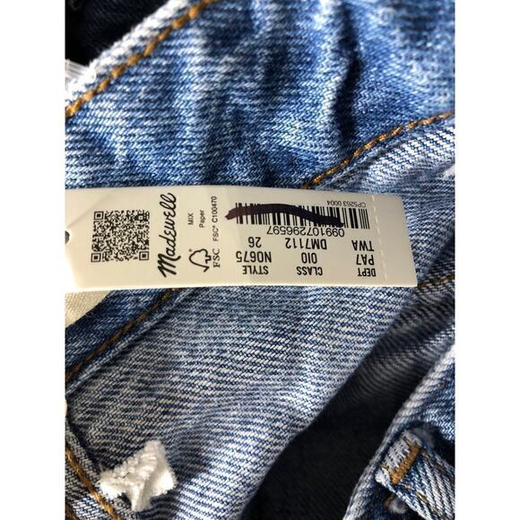 Madewell Baggy Cargo Jeans Baggy Zip-Off Edition Thetford Wash NWT Size 26 - Picture 10 of 13